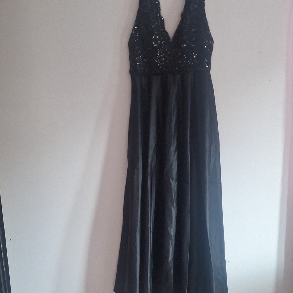 JJs House Black Sequin Backless Dress